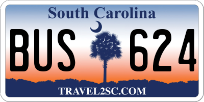SC license plate BUS624