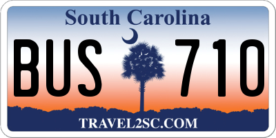 SC license plate BUS710