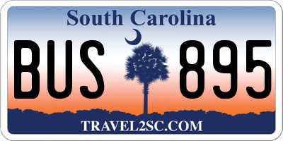SC license plate BUS895