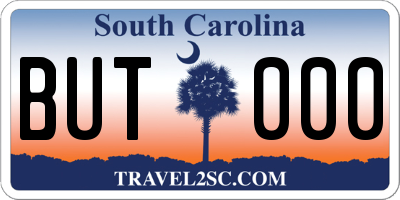 SC license plate BUT000