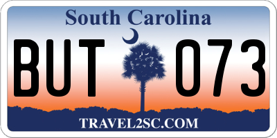 SC license plate BUT073
