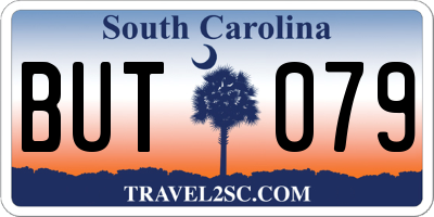 SC license plate BUT079