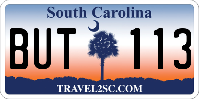 SC license plate BUT113