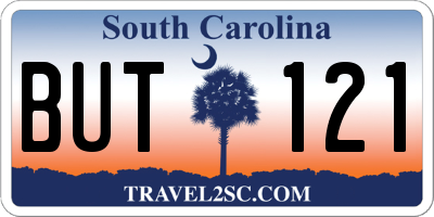 SC license plate BUT121