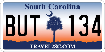SC license plate BUT134