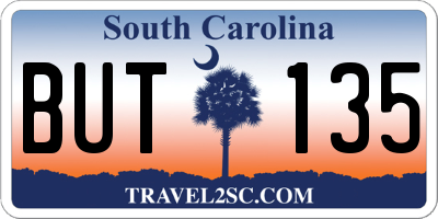 SC license plate BUT135
