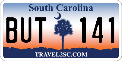 SC license plate BUT141