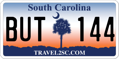 SC license plate BUT144