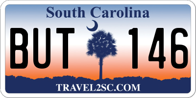 SC license plate BUT146