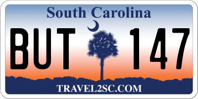 SC license plate BUT147