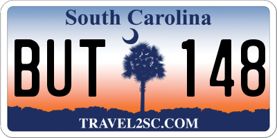 SC license plate BUT148