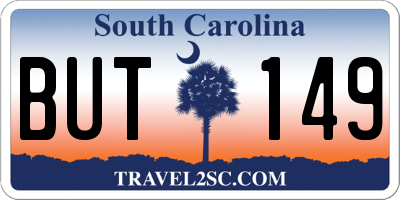 SC license plate BUT149