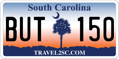 SC license plate BUT150