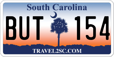 SC license plate BUT154