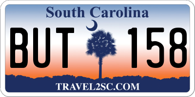 SC license plate BUT158