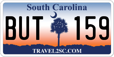 SC license plate BUT159