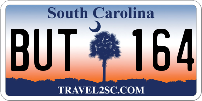 SC license plate BUT164