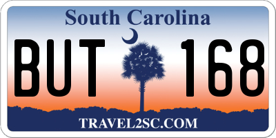SC license plate BUT168