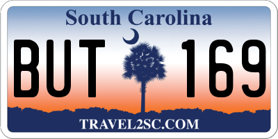SC license plate BUT169
