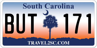 SC license plate BUT171