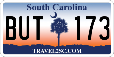 SC license plate BUT173