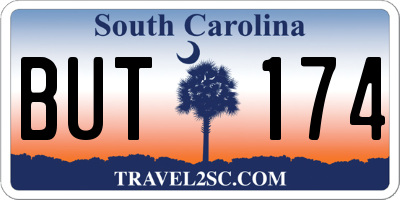 SC license plate BUT174