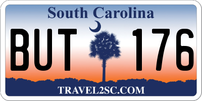 SC license plate BUT176