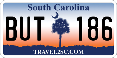 SC license plate BUT186