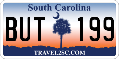 SC license plate BUT199