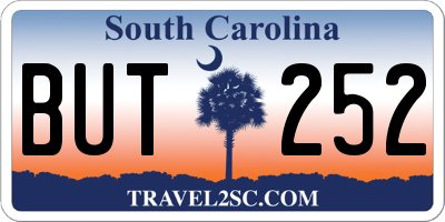 SC license plate BUT252