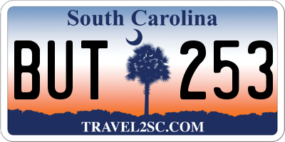 SC license plate BUT253