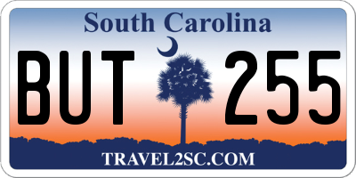 SC license plate BUT255