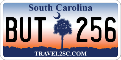 SC license plate BUT256