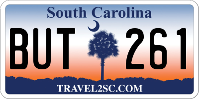 SC license plate BUT261