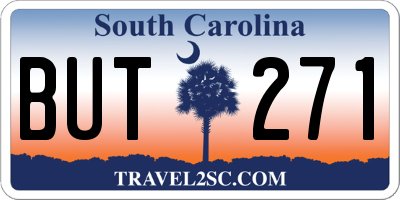SC license plate BUT271