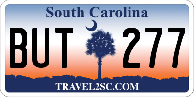 SC license plate BUT277
