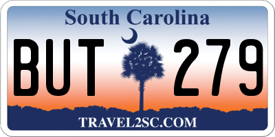 SC license plate BUT279