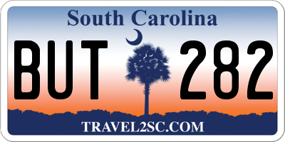 SC license plate BUT282
