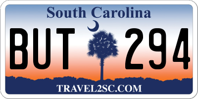 SC license plate BUT294