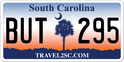 SC license plate BUT295
