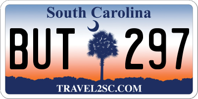 SC license plate BUT297