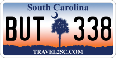 SC license plate BUT338