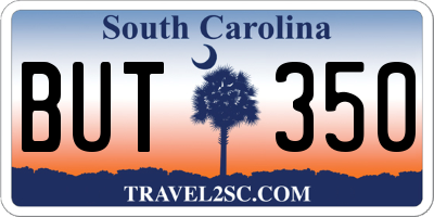 SC license plate BUT350