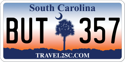 SC license plate BUT357