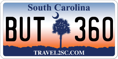 SC license plate BUT360