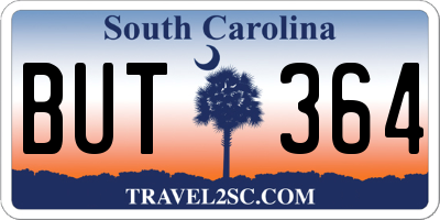 SC license plate BUT364