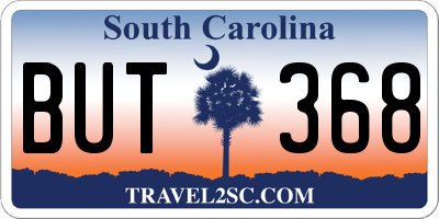 SC license plate BUT368