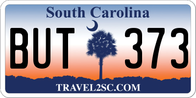 SC license plate BUT373