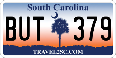 SC license plate BUT379