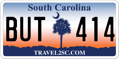 SC license plate BUT414